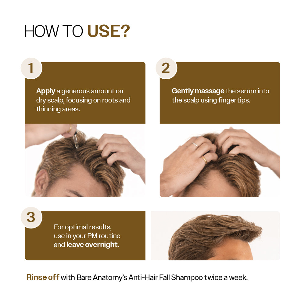 Bare Anatomy Advanced Hair Growth Serum | 30ml Pack of 3