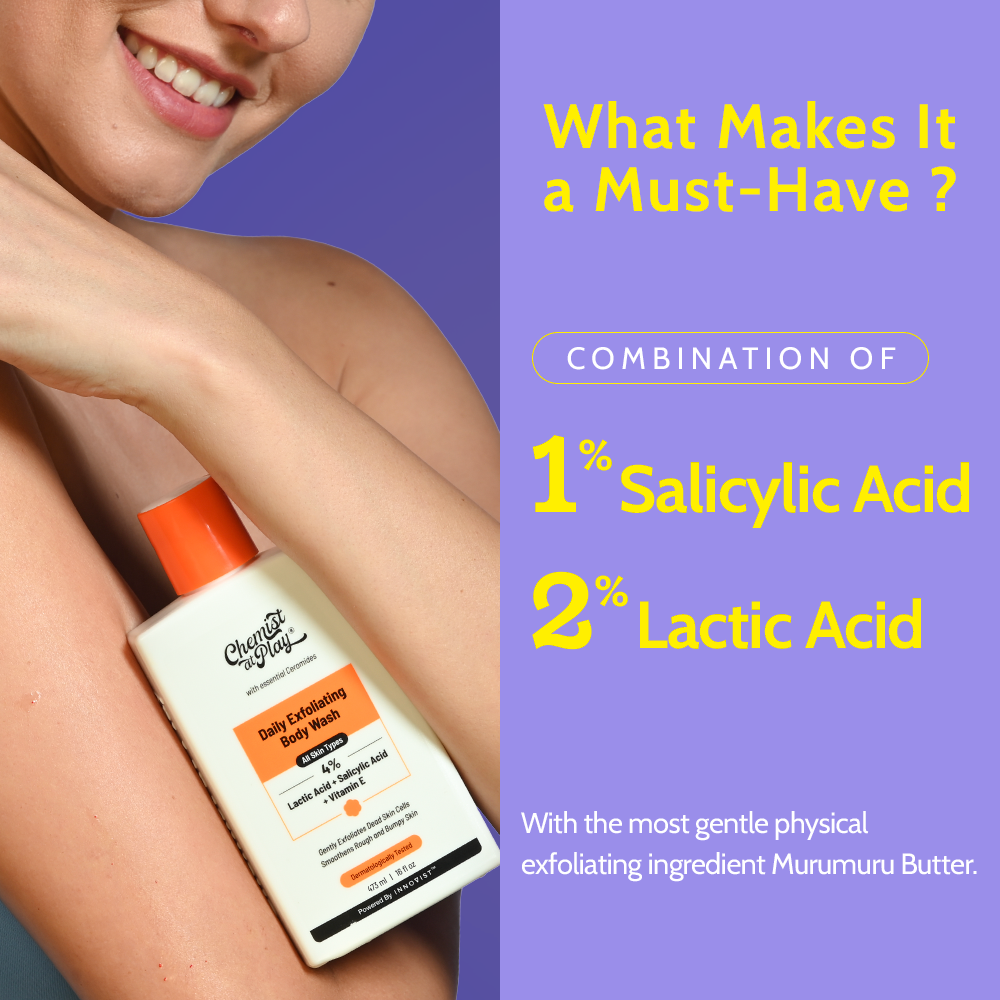 Exfoliating Body Wash with Lactic Acid & Salicylic Acid - 473 ml