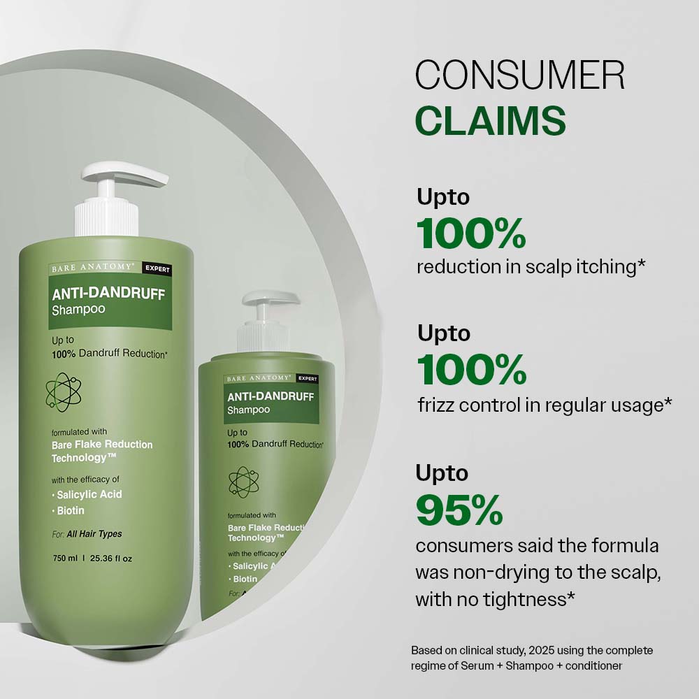 Bare Anatomy Expert Anti-Dandruff Shampoo| 750 ml