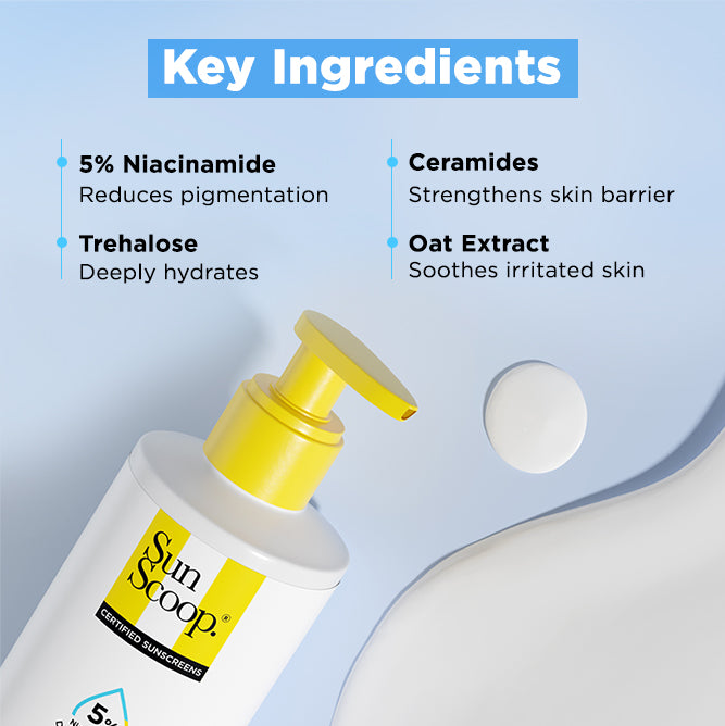 5% Niacinamide Sunscreen Body Lotion| SPF 50+ PA++++| In-Vitro Tested - 200ml