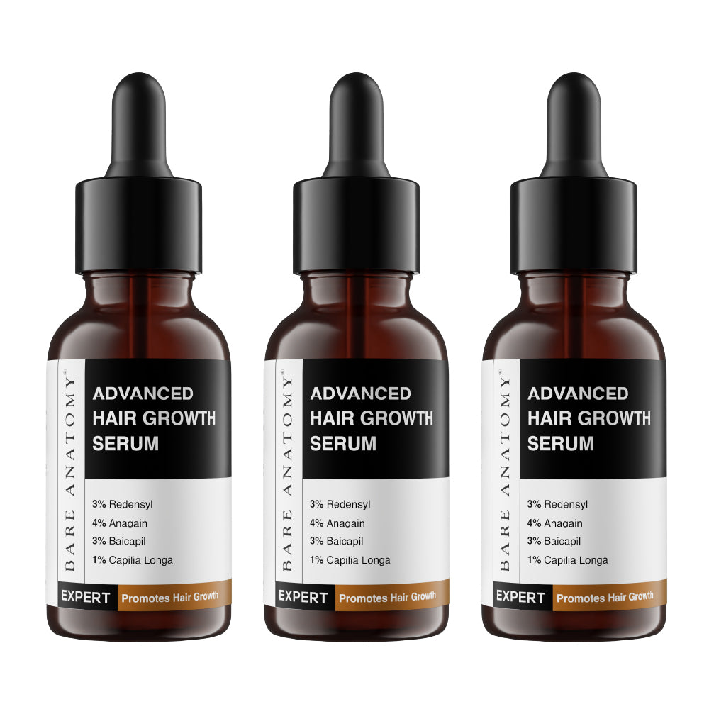 Bare Anatomy Advanced Hair Growth Serum | 30ml Pack of 3