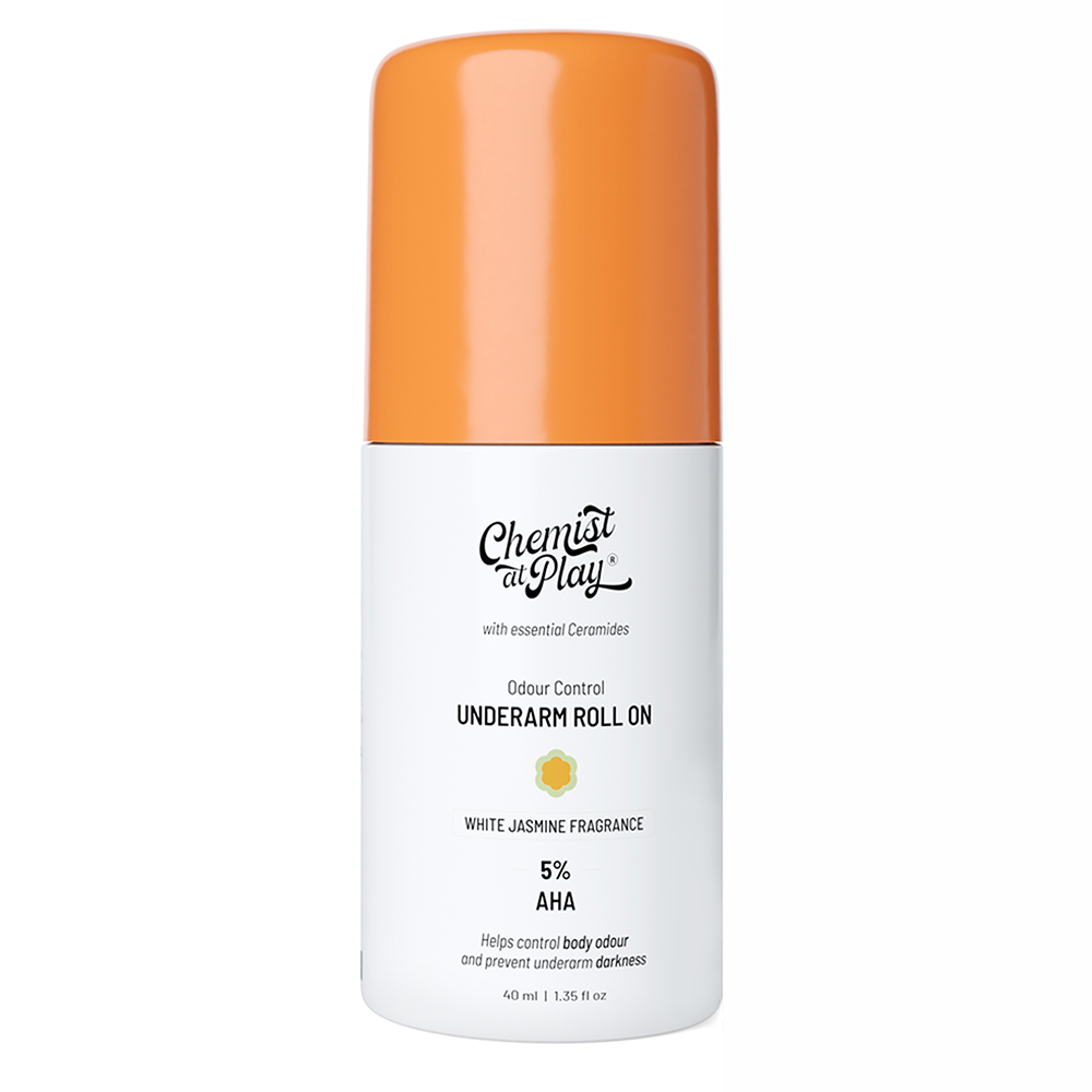 5% AHA Underarm Roll-On with Lactic Acid for Odour Control (White Jasmine) - 40 ml