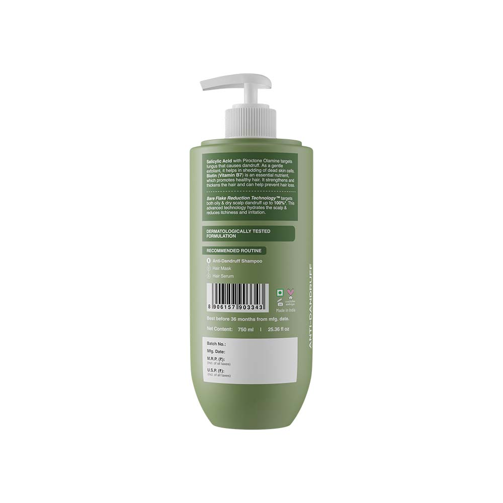 Bare Anatomy Expert Anti-Dandruff Shampoo| 750 ml