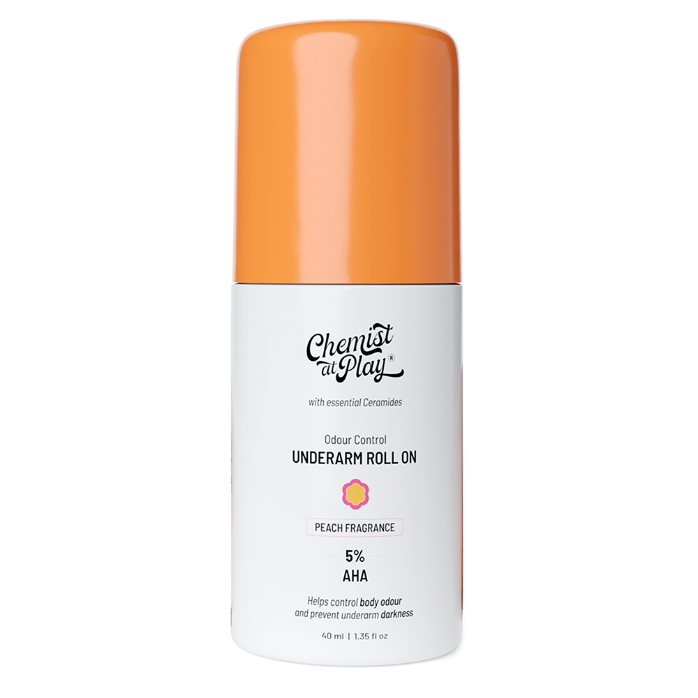 5% AHA Underarm Roll-On with Lactic Acid for Odour Control (Peach) - 40 ml