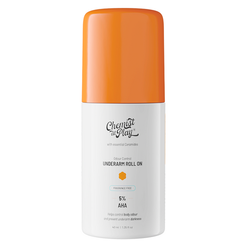 5% AHA Underarm Roll-On with Lactic Acid for Odour Control (Fragrance Free) - 40 ml