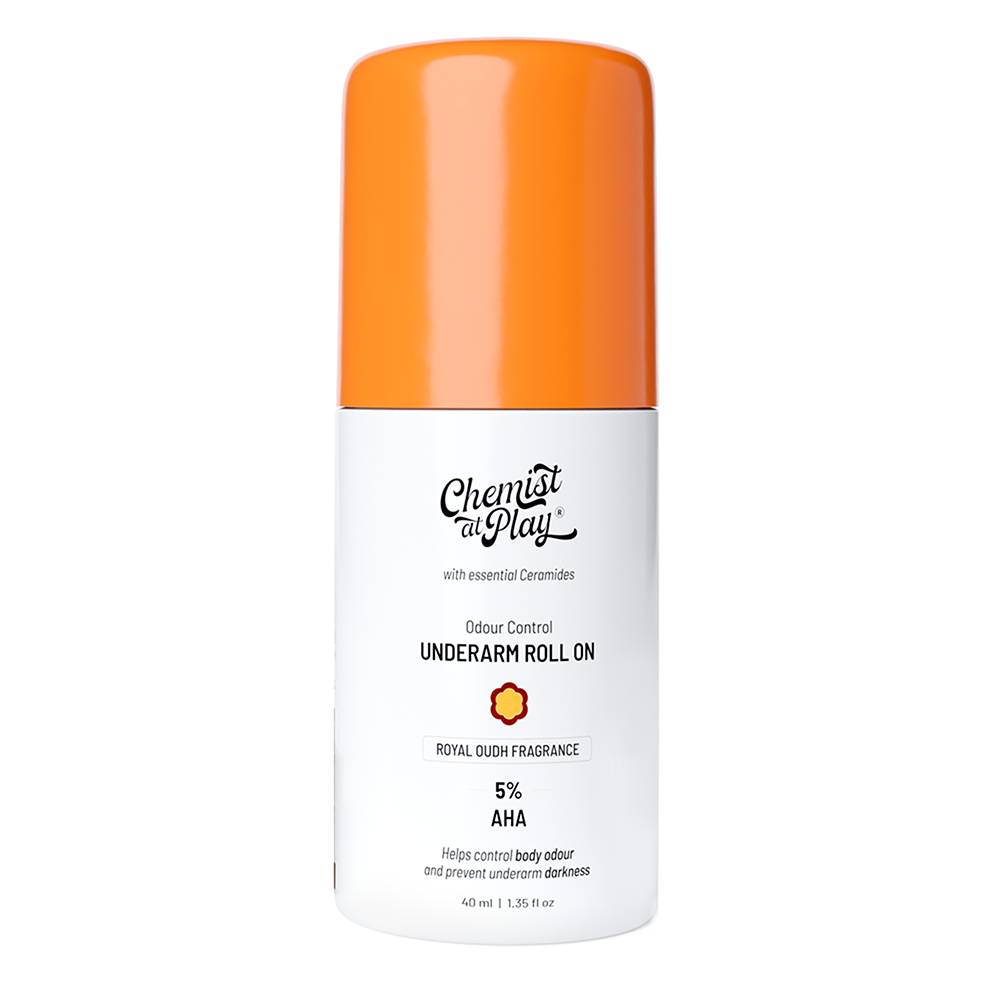 5% AHA Underarm Roll-On with Lactic Acid for Odour Control (Royal Oudh) - 40 ml