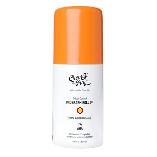 5% AHA Underarm Roll-On with Lactic Acid for Odour Control (Royal Oudh) - 40 ml