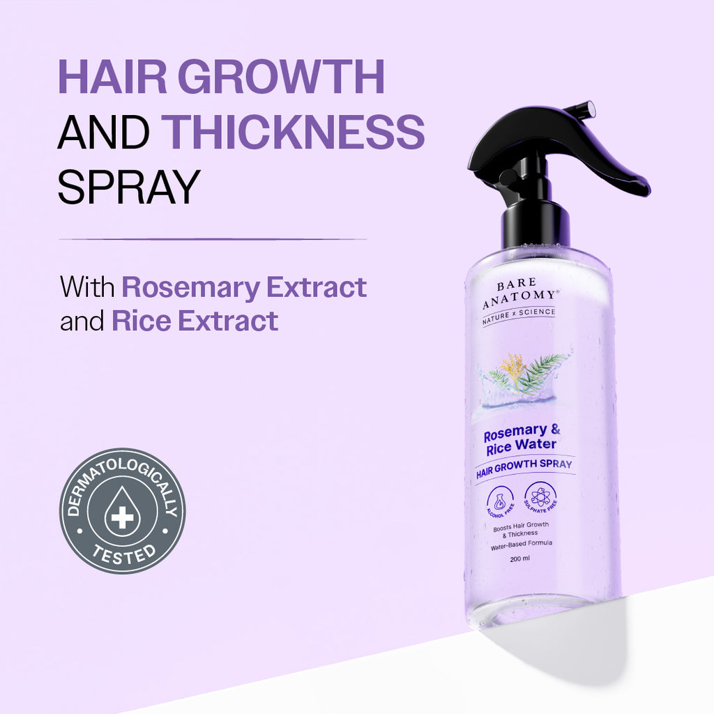Rosemary & Rice Water Hair Growth Spray for Hair Growth & Thickness - 200 ml