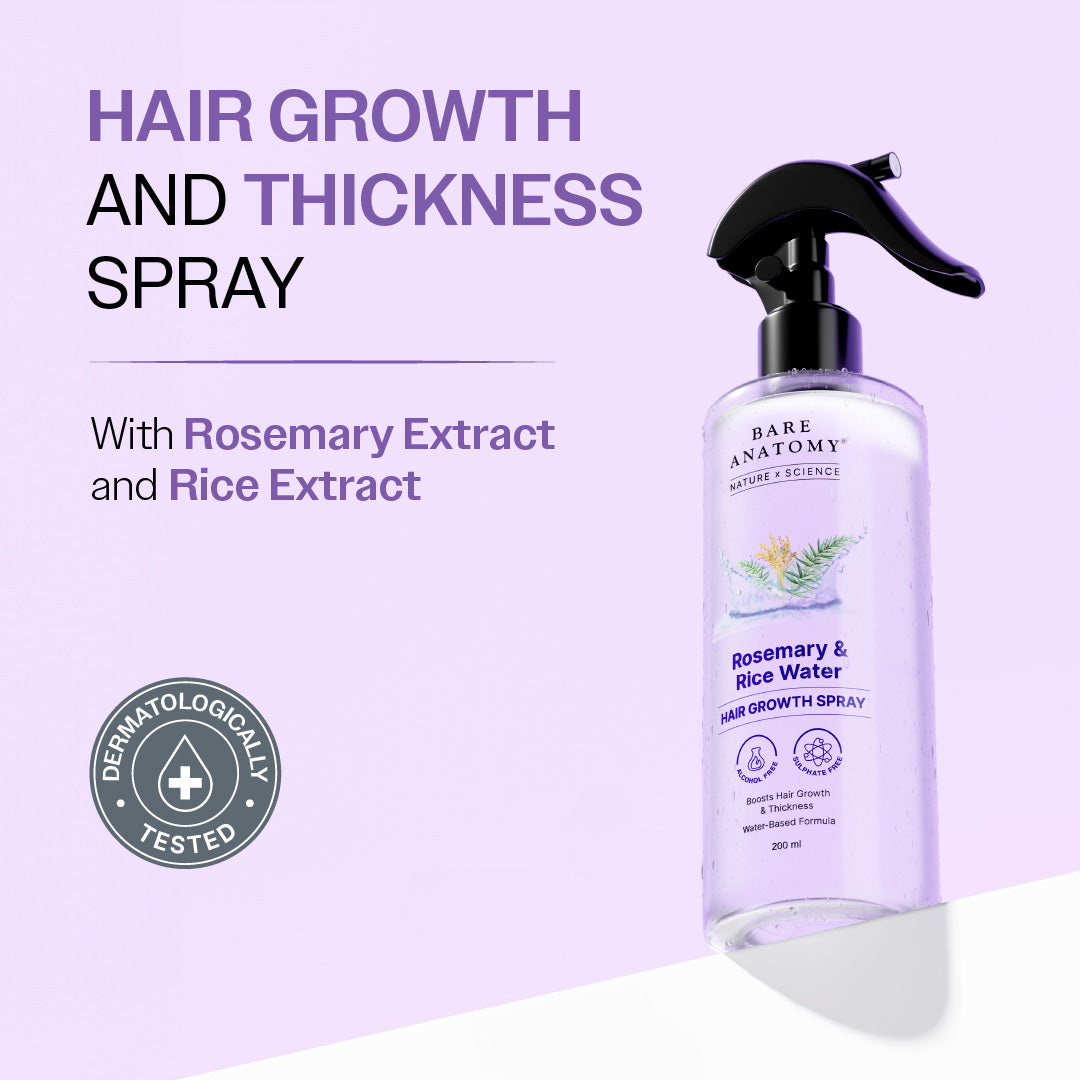 Rosemary & Rice Water Hair Growth Spray for Hair Growth & Thickness - 200 ml